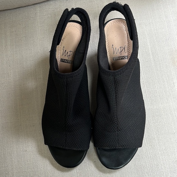 Impo Black Stretch Wedge Shoes Size 6.5” - Picture 2 of 3
